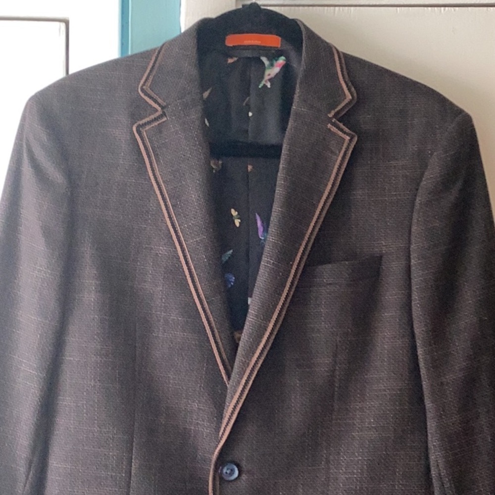 TALLIA Brown Sport Coat with Textured Fabric and Modern Fit